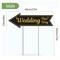 4PCS Wedding Directional Arrow Signs with Stakes – Black & Gold “This Way” Garden Signs for Ceremony & Reception